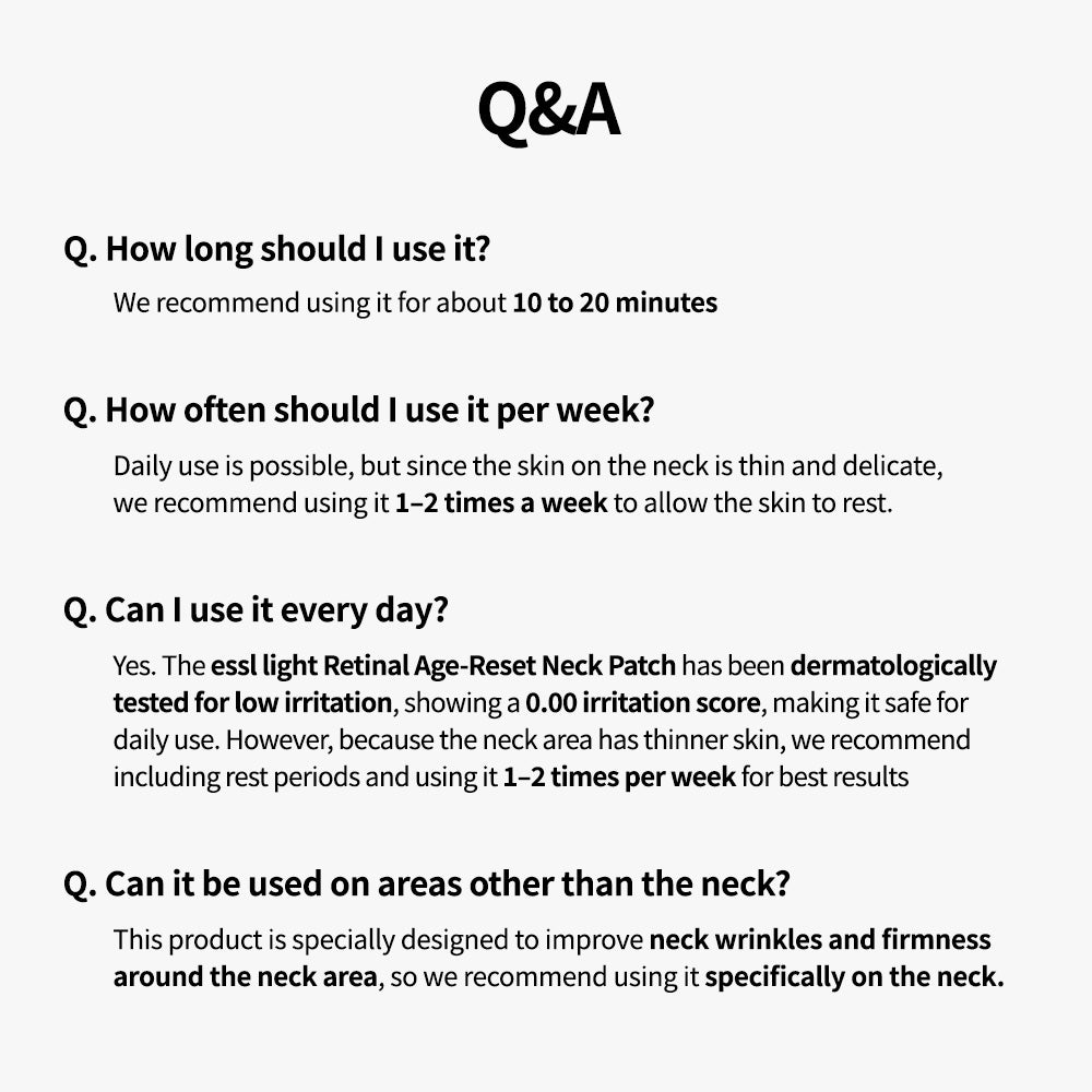 Retinal Age-Reset Neck Patch